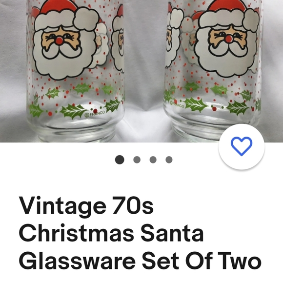 Set of 2 Santa drinking glasses - Picture 5 of 8